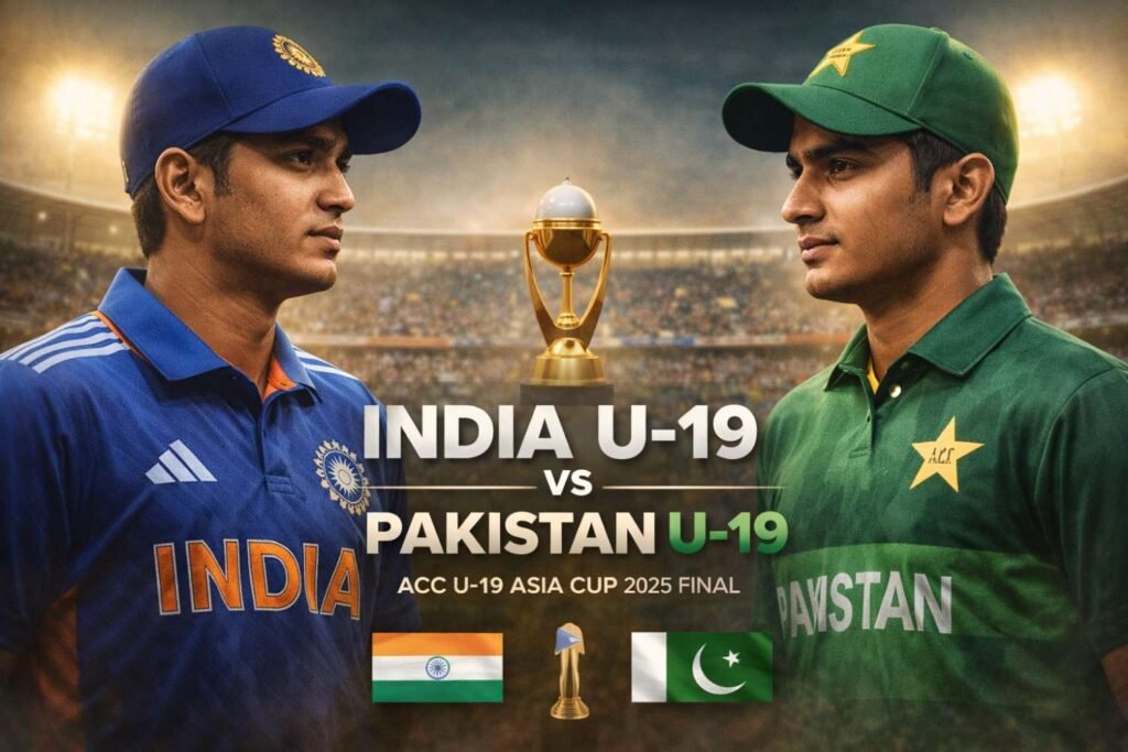 IND U19 vs PAK U19 Asia Cup