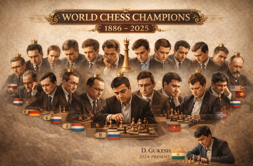 🏆 World Chess Champions List (Classical Title) – Full Detail