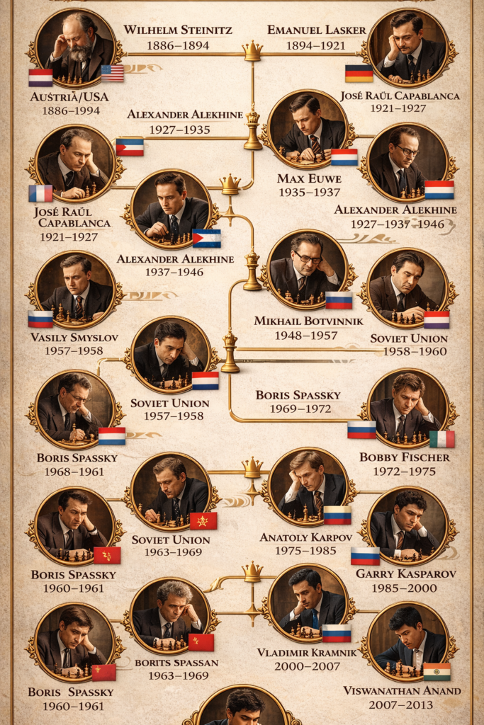 World Chess Champions timeline