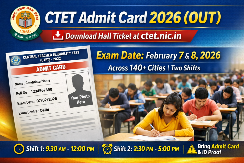 CTET Admit Card 2026
