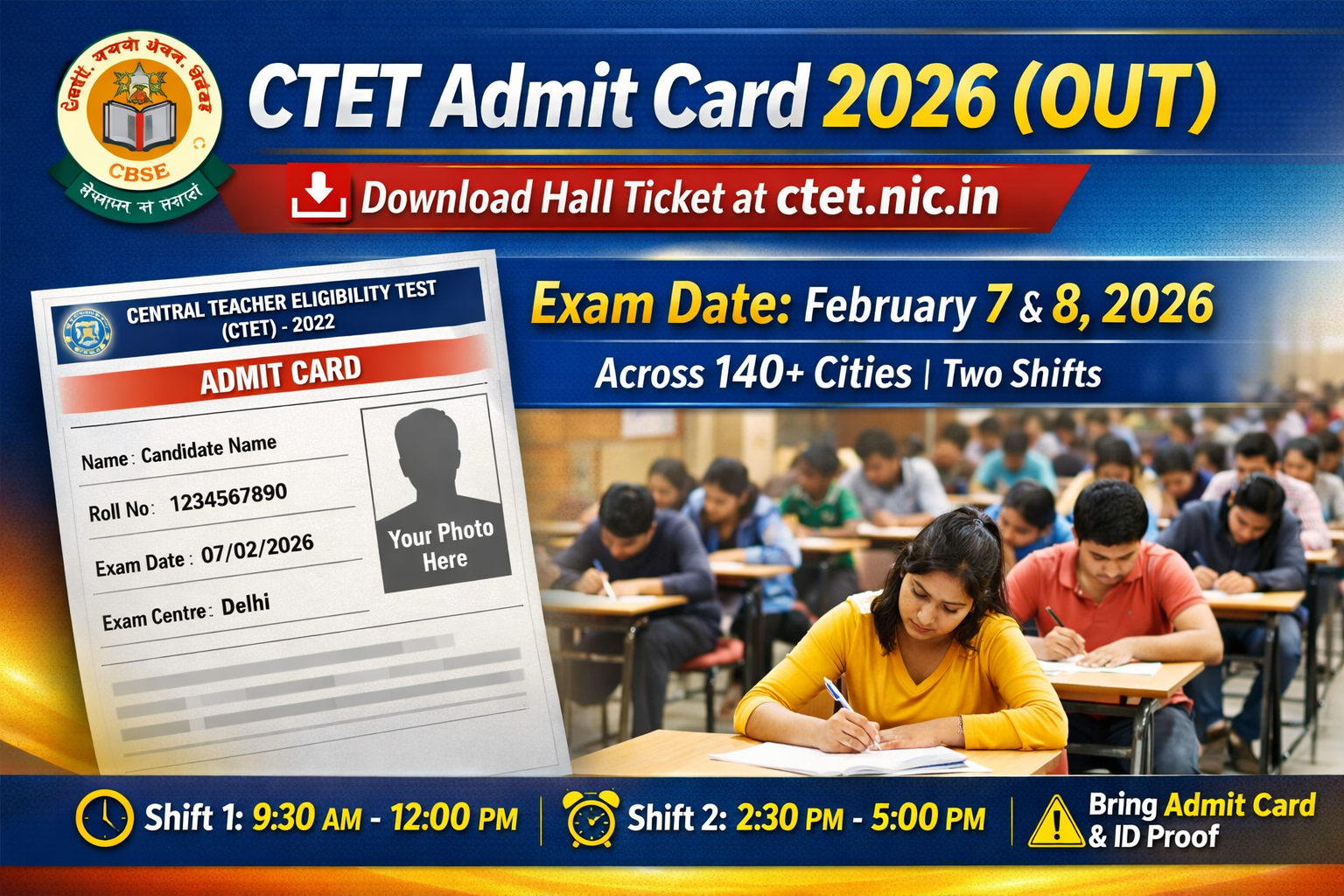 CTET Admit Card 2026