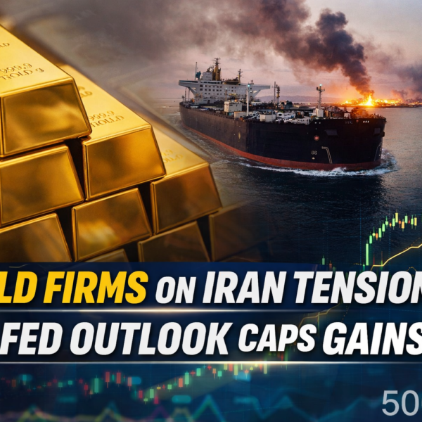 Gold Firms on Iran Tensions, Hawkish Fed Outlook Caps Gains