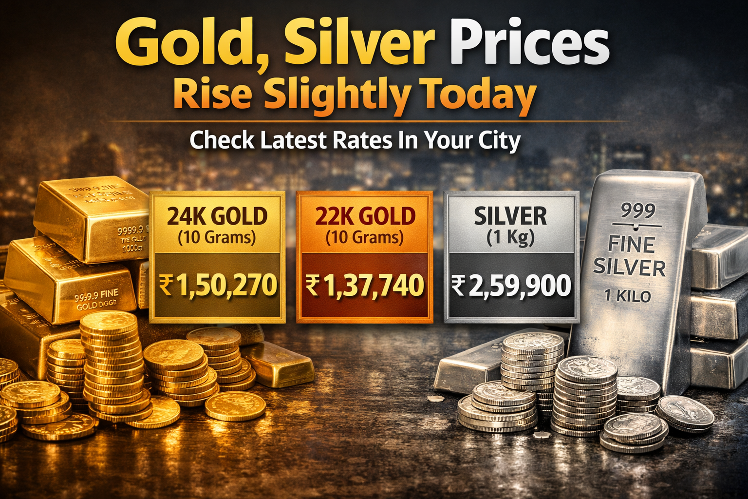 Gold, Silver Prices Rise Slightly Today Check Latest Rates in Your City