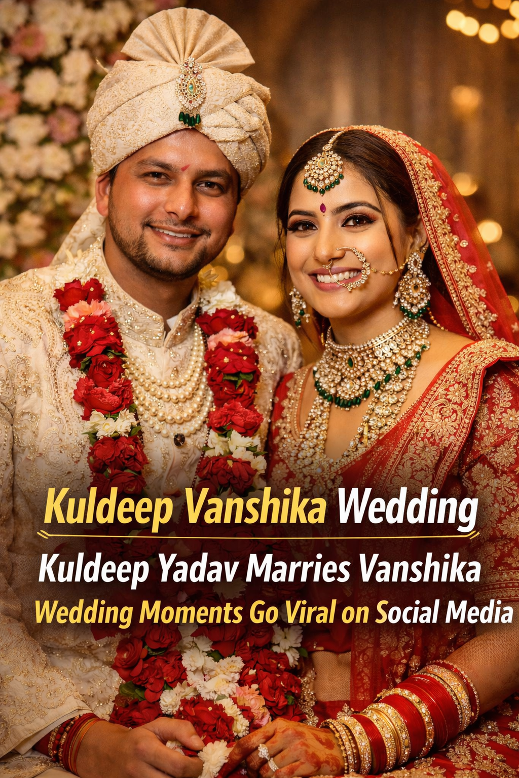 Kuldeep Vanshika Wedding सात फेरों में बंधे कुलदीप और वंशिका, सोशल मीडिया पर छाई शादी की झलकियां