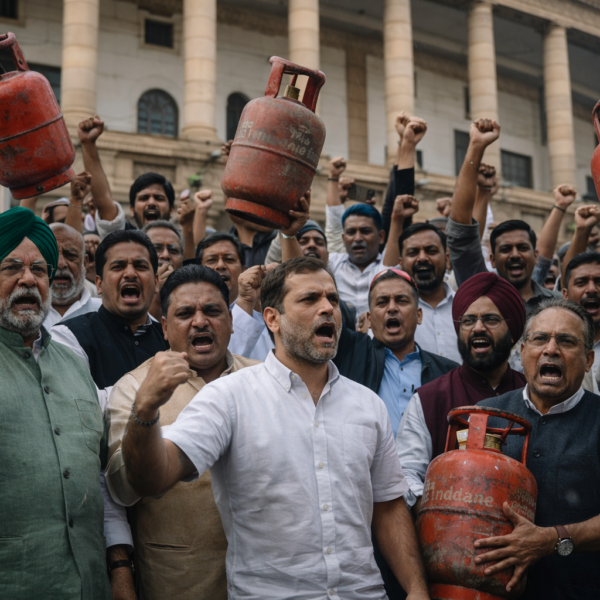 Rahul Gandhi, Puri Clash Over LPG