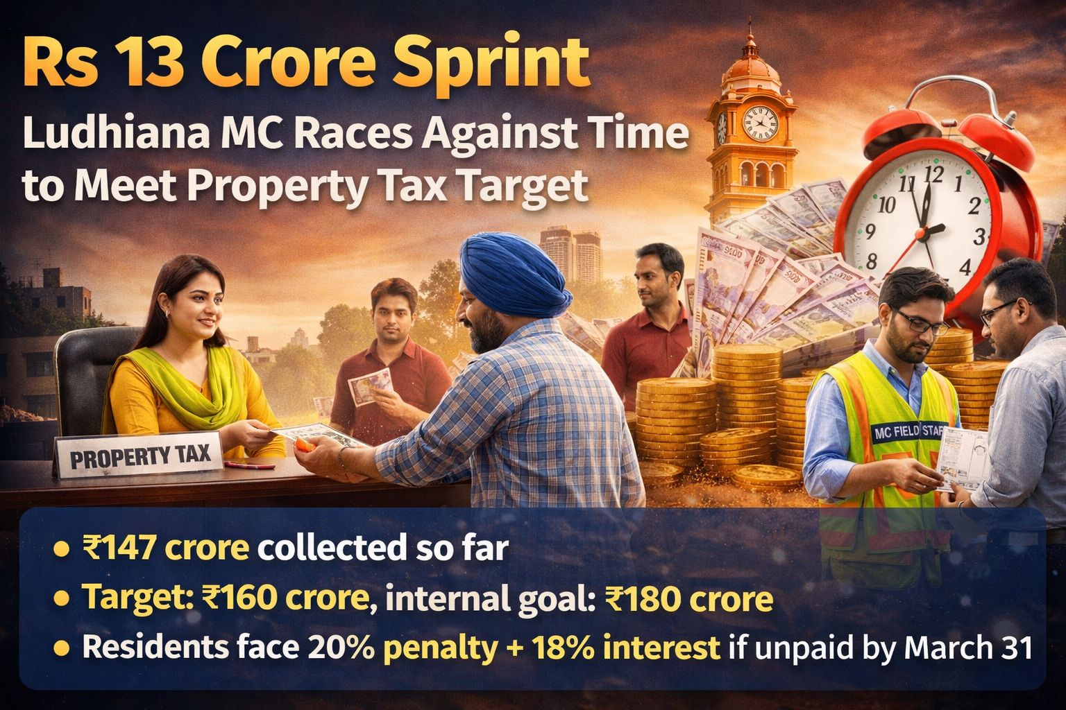 Rs 13 Crore Sprint: Ludhiana MC Races Against Clock to Boost Revenue