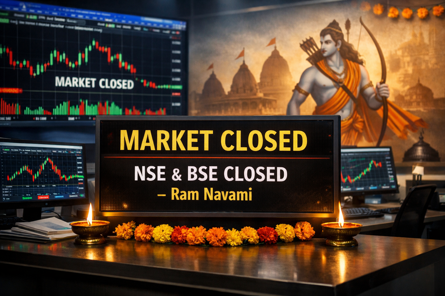Stock Market Closed Today NSE, BSE Shut on March 26 for Ram Navami