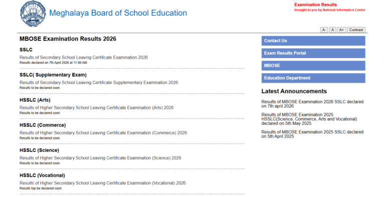 MBOSE SSLC result 2026