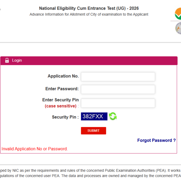 NEET UG 2026 Admit Card