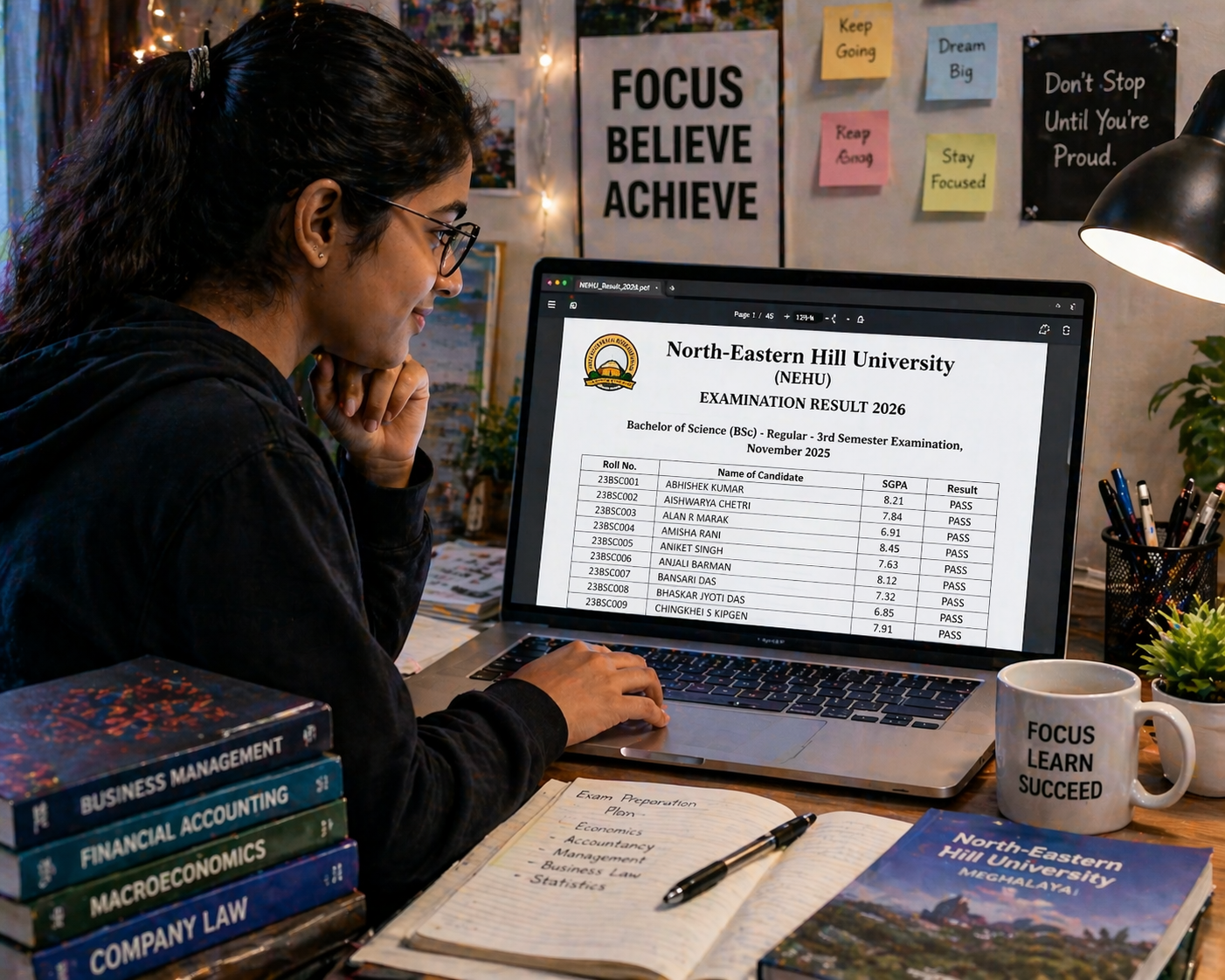 North-Eastern Hill University NEHU Result 2026 जारी ऐसे करें Scorecard चेक