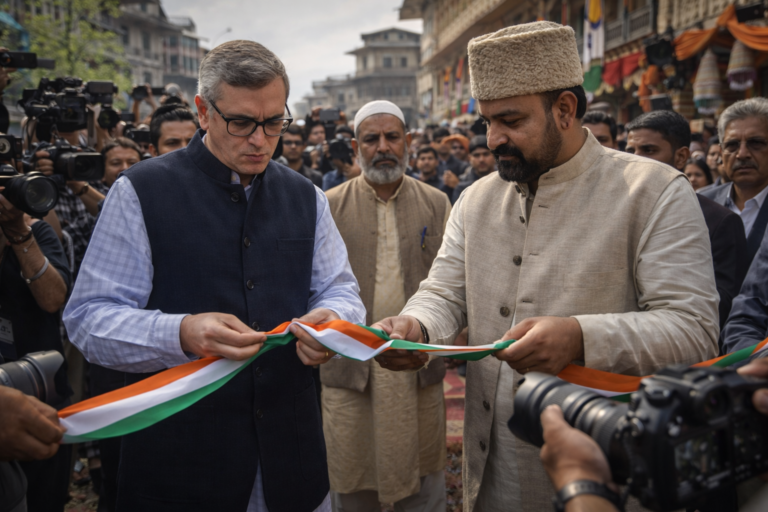 Omar Abdullah ने ‘तिरंगा’ रिबन काटने से किया इनकार, BJP ने सराहा फैसला