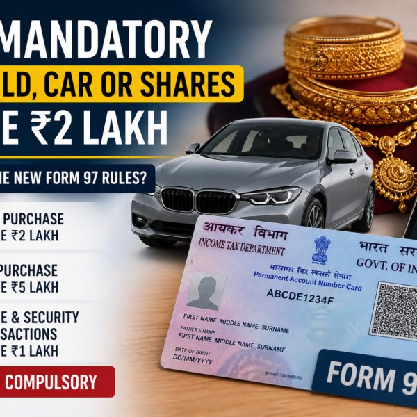 PAN Mandatory Above ₹2 Lakh: New Form 97 Rules Explained
