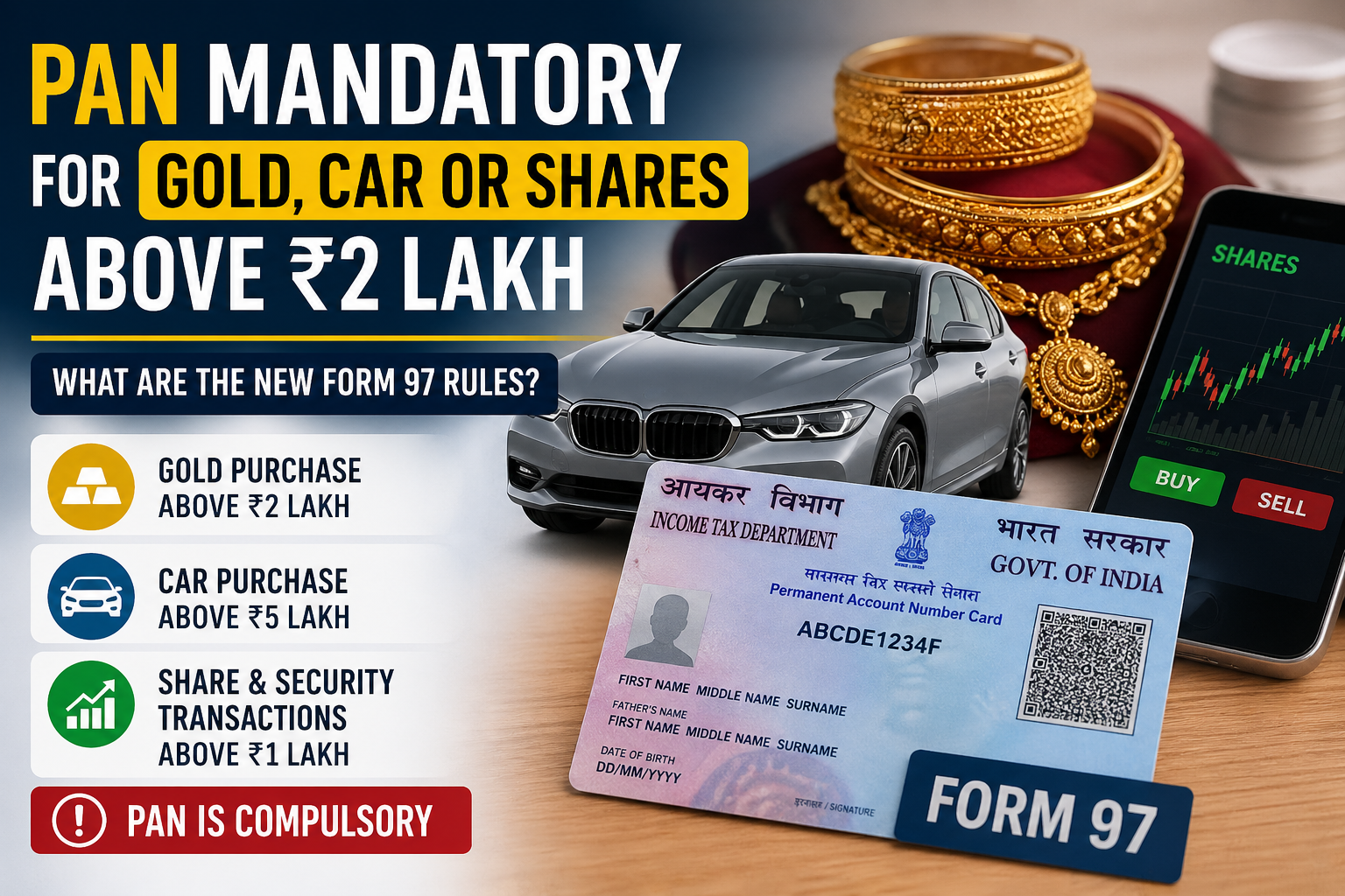 PAN Mandatory Above ₹2 Lakh New Form 97 Rules Explained