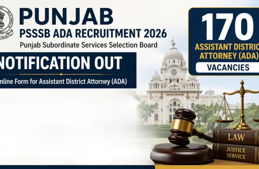 PSSSB ADA Recruitment 2026