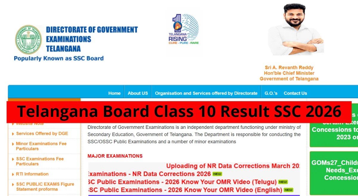 Board of Secondary Education Telangana SSC Result 2026 Today at 2 PM – Check Class 10 Marks Online