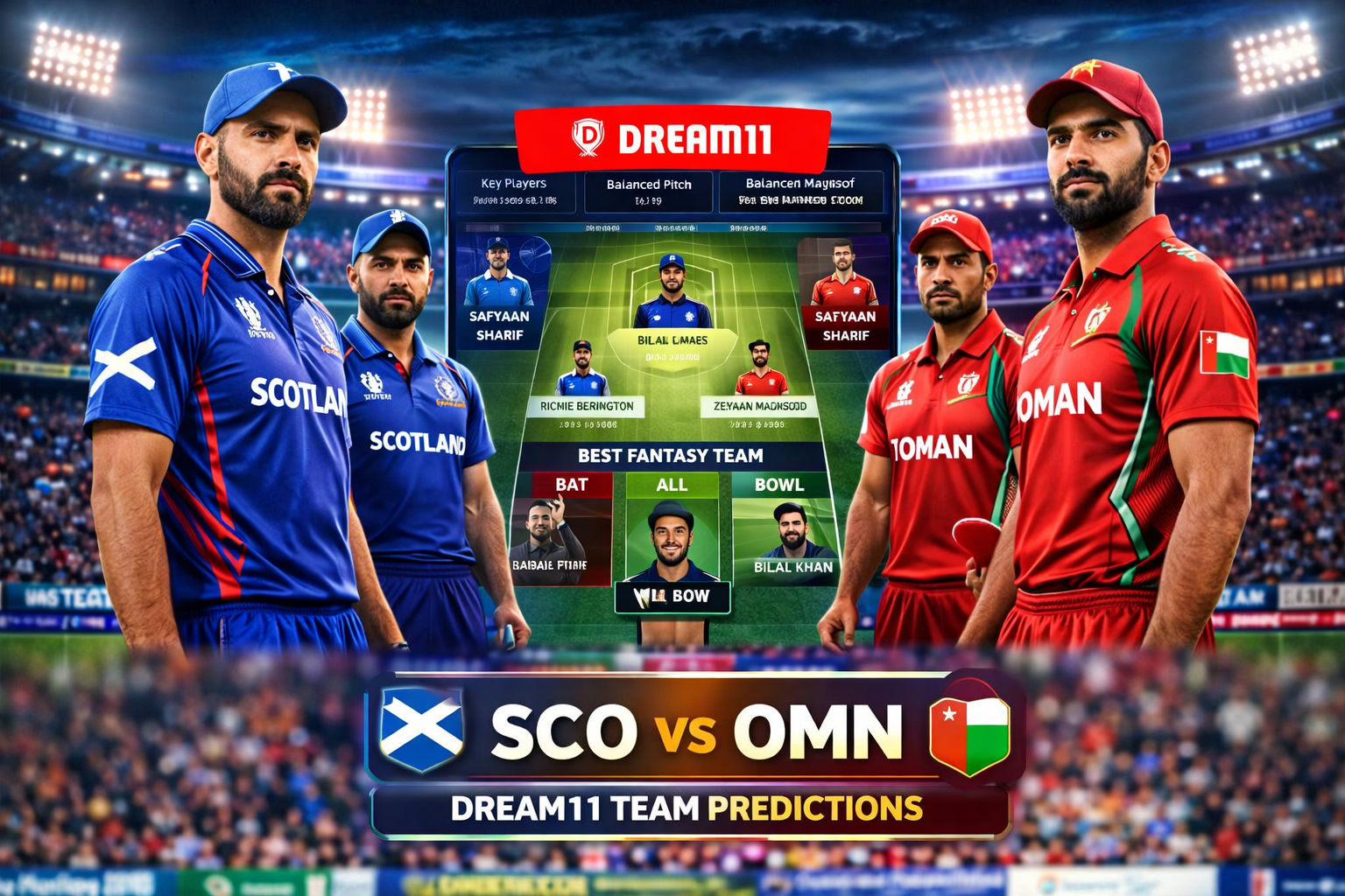 Scotland vs Oman Dream11 predictions