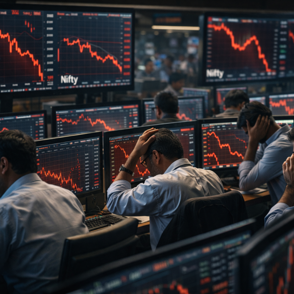 Stock market crash at Indian exchange