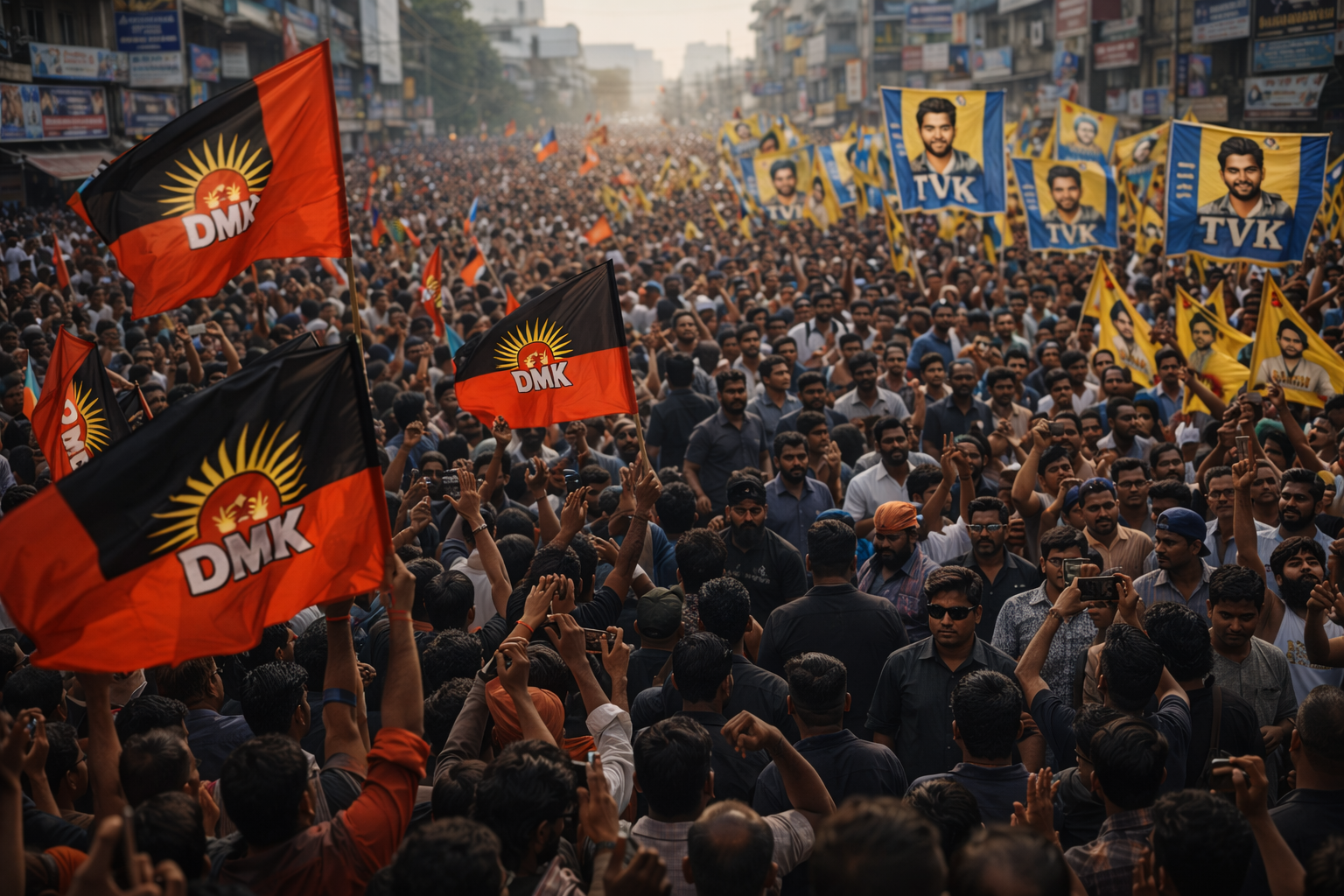 TN Elections 2026 Survey DMK Leads, Vijay’s TVK Becomes Game Changer