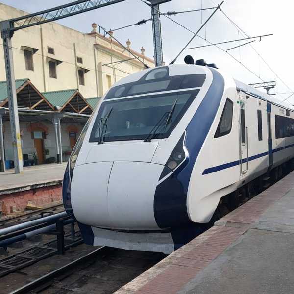 Vande Bharat Express at railway station