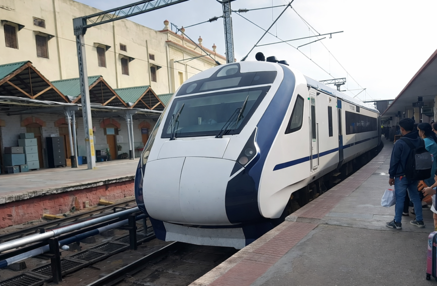 Vande Bharat Express at railway station
