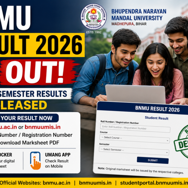 BNMU Result 2026 OUT: UG & PG Semester Results Download Marksheet