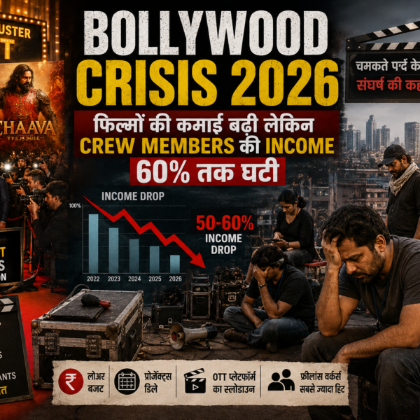 Bollywood Crisis 2026: फिल्मों की कमाई बढ़ी लेकिन Crew Members की Income 60% तक घटी