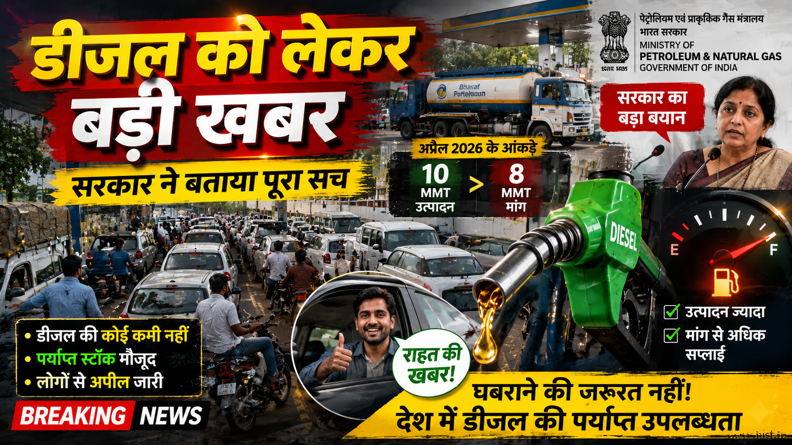 Diesel Shortage in India Government Reveals the Full Truth