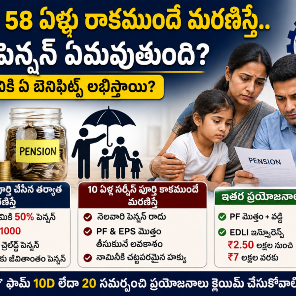 EPS Pension: ఉద్యోగి 58 ఏళ్లు రాకముందే మరణిస్తే కుటుంబానికి ఎంత పెన్షన్? ఏ బెనిఫిట్స్ వస్తాయి?