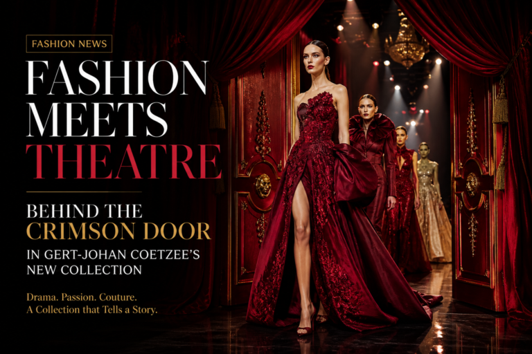 Fashion Meets Theatre Behind the Crimson Door Gert-Johan Coetzee’s Bold New Collection Revealed