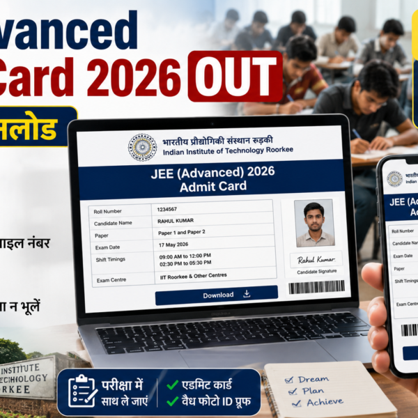 JEE Advanced Admit Card 2026 OUT: इस Direct Link से तुरंत डाउनलोड करें IIT JEE Hall Ticket