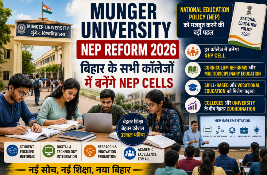 Munger University NEP Reform 2026 बिहार के सभी कॉलेजों में बनेंगे NEP Cells