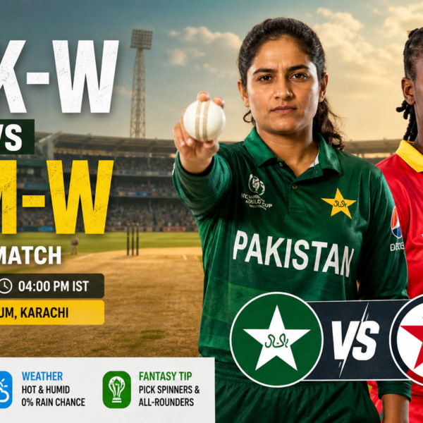 PAK-W vs ZIM-W ODI 2026:Pitch Report, Fantasy Team, Playing XI & Winning Tips You Can’t Miss!