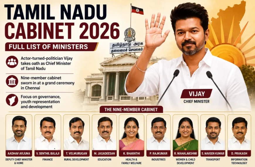 Tamil Nadu Cabinet Expansion 2026 CM Vijay ने 23 नए मंत्रियों को दिलाई शपथ