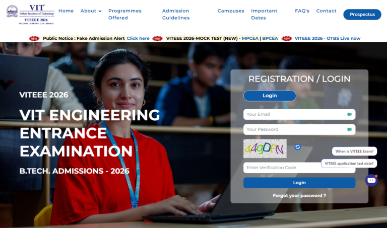 VITEEE Result 2026 Declared Download BTech Scorecard at viteee.vit.ac.in