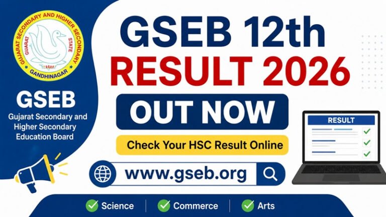 gseb hsc 12th result gujarat board