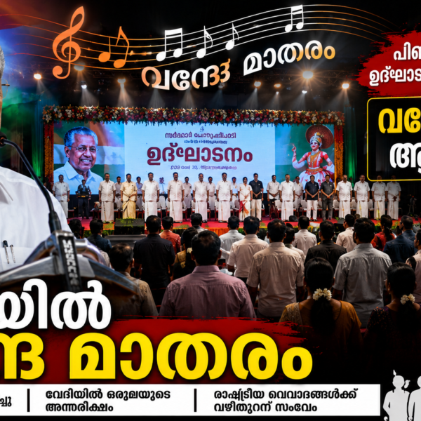 പിണറായി വേദിയിൽ വന്ദേ മാതരം ആലാപനം