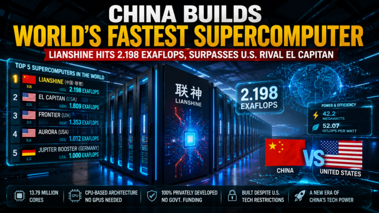 China Beats America in Supercomputer Race with Lianshine!