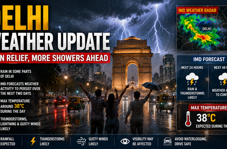 Delhi Weather Update Rain Brings Relief from Heat, IMD Predicts More Showers Over Next Two Days