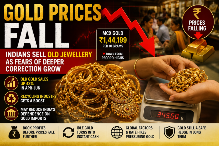 Gold Prices Fall Indians Selling Old Jewellery as Fear of Bigger Price Correction Grows