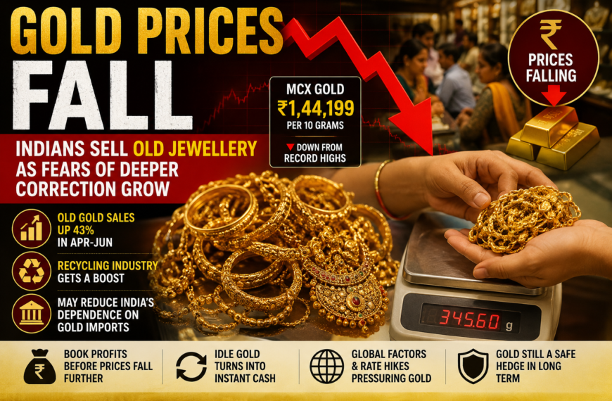 Gold Prices Fall Indians Selling Old Jewellery as Fear of Bigger Price Correction Grows