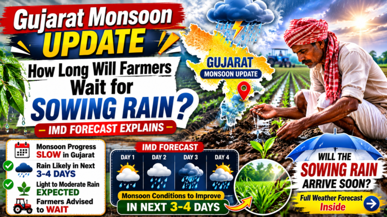 Gujarat Monsoon Update How Long Will Farmers Wait for Sowing Rain IMD Forecast Brings Fresh Hope