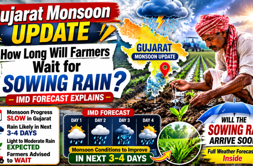Gujarat Monsoon Update How Long Will Farmers Wait for Sowing Rain IMD Forecast Brings Fresh Hope