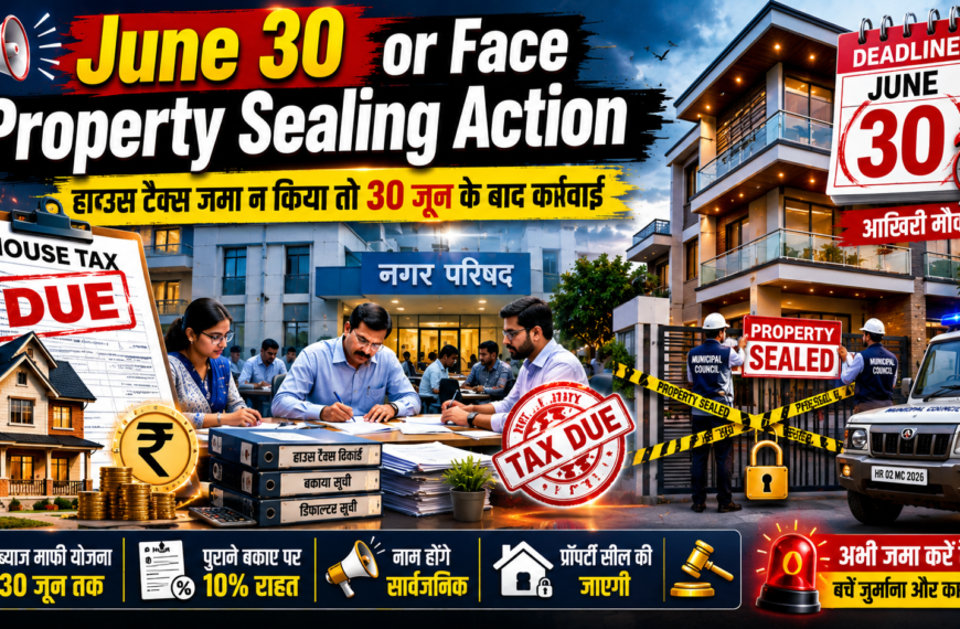 House Tax Alert Pay Before June 30 or Face Property Sealing Action