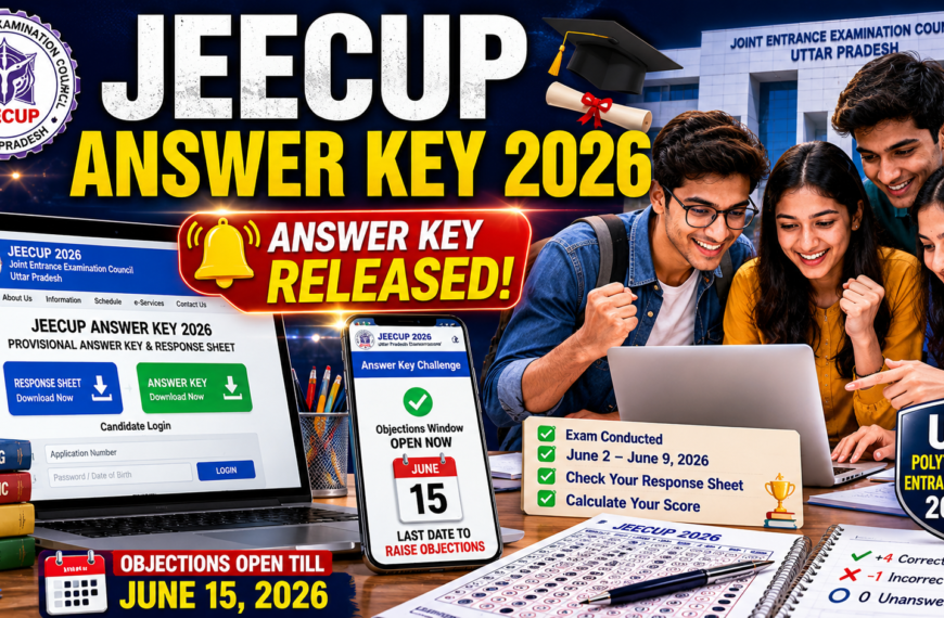 JEECUP Answer Key 2026 Out! UP Polytechnic Students Can Challenge Answers Till June