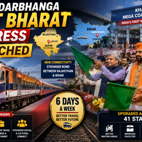Jaipur to Darbhanga Amrit Bharat Express Big Gift for Bihar Travelers!