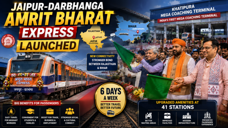 Jaipur to Darbhanga Amrit Bharat Express Big Gift for Bihar Travelers!