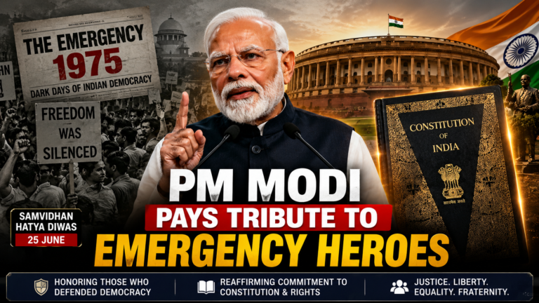 PM Modi Remembers Emergency Heroes on Samvidhan Hatya Diwas