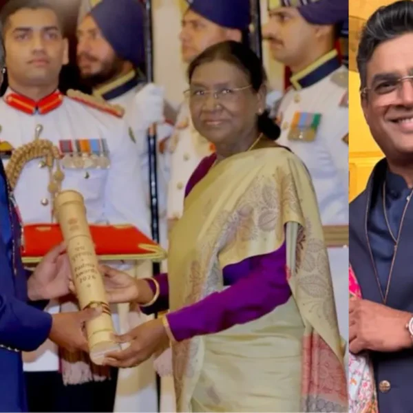 R. Madhavan Turns Heads with Rare ₹40 Lakh Titan Nebula Watch at Padma Shri Ceremony