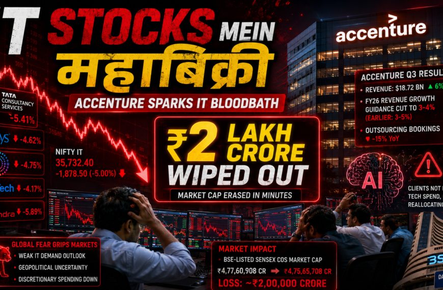 Stock Market Crash Accenture Shock Triggers IT Bloodbath, Investors Lose ₹2 Lakh Crore in Minutes