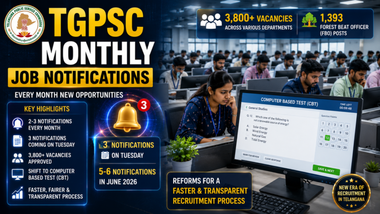 TGPSC Announces Job Notifications